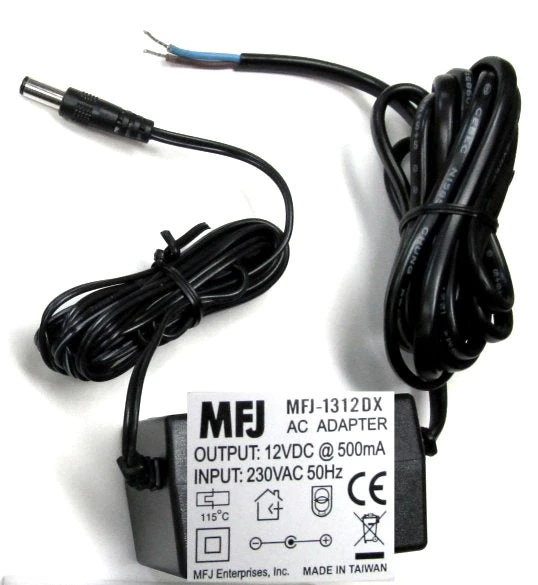 Vectronics AC-12DX, AC ADAPTOR, 2.1 MM, 12 VDC 500mA, 240VAC
