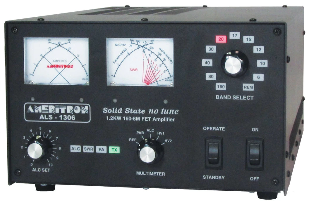 Ameritron ALS-1306, AMPLIFIER, HF+6M, SOLID STATE, 1200 W PEP, 220 VAC