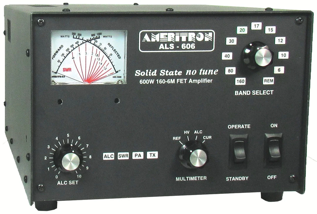 Ameritron ALS-606X, AMP, HF+6M, 600 W,SOLID STATE,W/LINEAR PS, 220VAC
