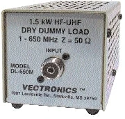 Vectronics DL-650M, IT, DUMMY LOAD, 1500W, 0-650 MHz