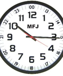 MFJ-126B, CLOCK, 24/12 HOUR, QUARTZ ANALOG WALL CLOCK