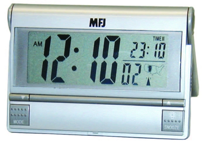 MFJ-133RC, ATOMIC CLOCK, DUAL TIME, 12/24