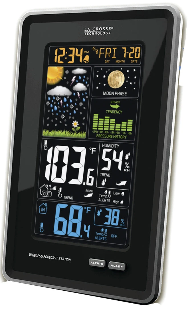 MFJ-156RC, COLOR WEATHER STATION,IN/OUT TEMP/HUM,ATOMIC