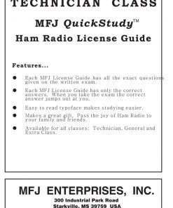 MFJ-3211, QUICK STUDY GUIDE, TECHNICIAN