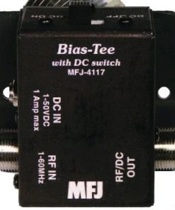 MFJ-4117, BIAS TEE DC POWER INJECTOR, HF, W/ON-OFF 1-50VDC, 1A
