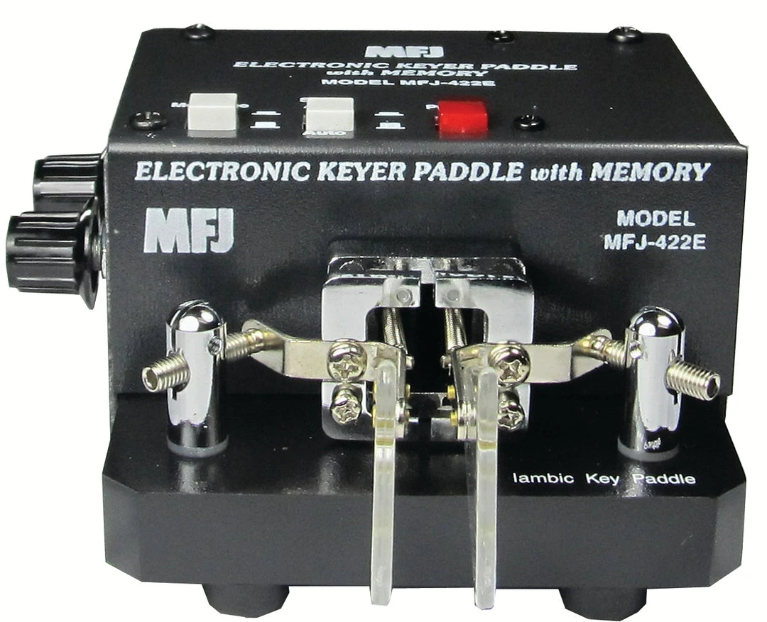 MFJ-422E, KEYER, MFJ PADDLE, COMBO, WITH MEMORY, BLACK