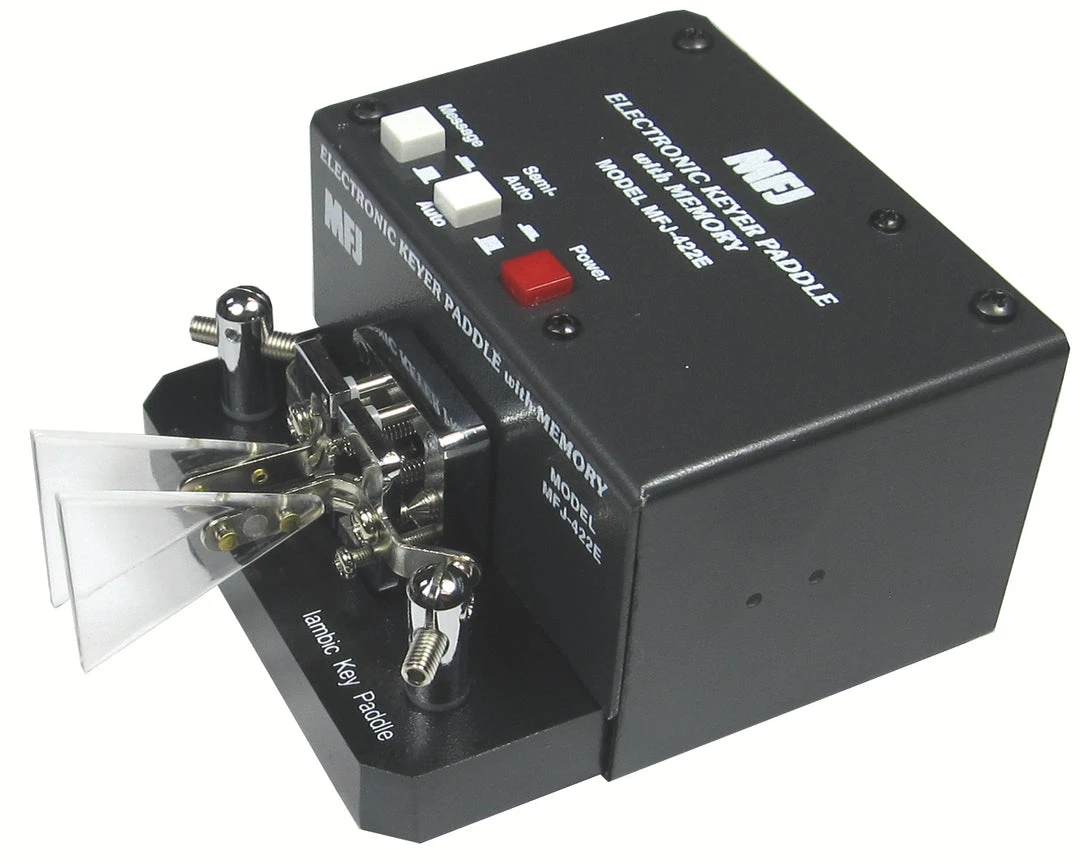 MFJ-422E, KEYER, MFJ PADDLE, COMBO, WITH MEMORY, BLACK