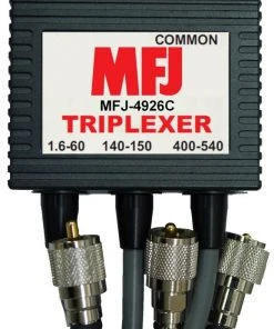 MFJ-4926C, TRIPLEXER, 1.6-60MHz/VHF/UHF, PIGTAIL PL-259
