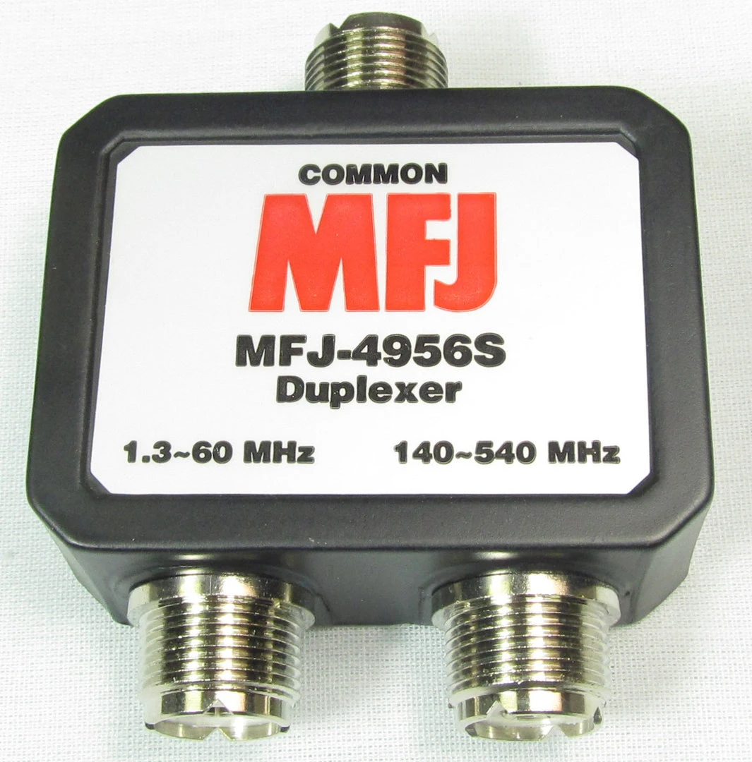 MFJ-4956S, DUPLEXER, HF+6M/140-540 MHz, 500/300W, SO-239