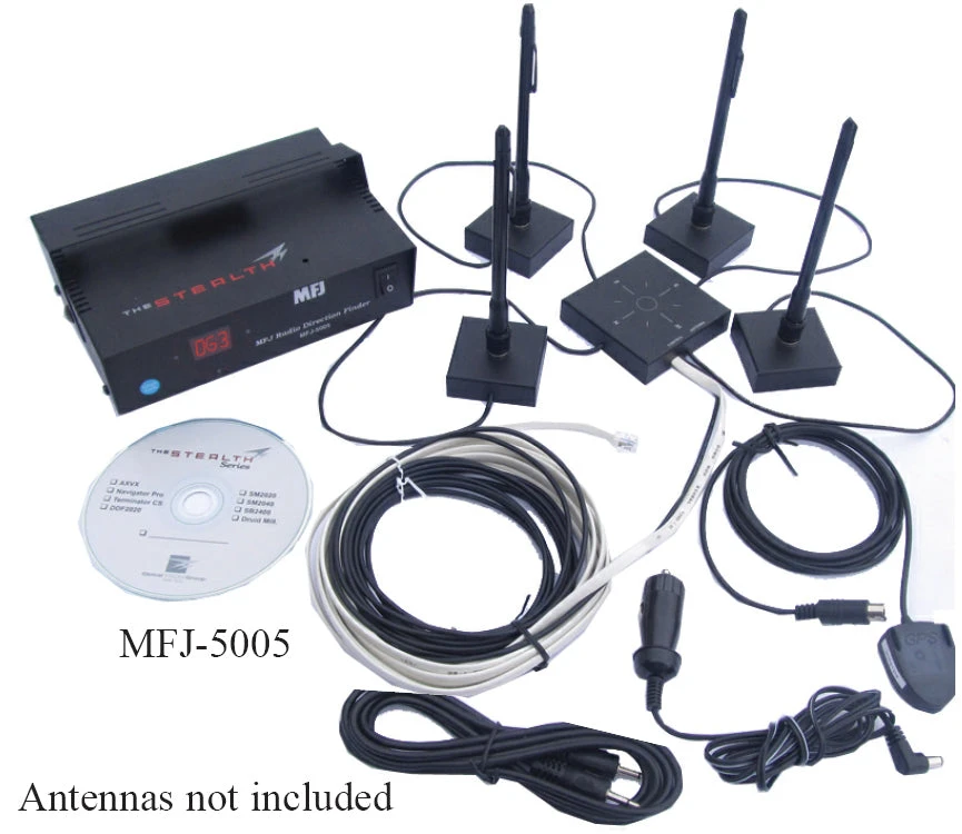 MFJ-5005, DOPPLER DIRECTION FINDER W/GPS,4 ANT BASES,VHF/UHF