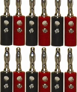 MFJ-7700P, BANANNA PLUG, 6-PAIR RED/BLACK (600-2300/2302)