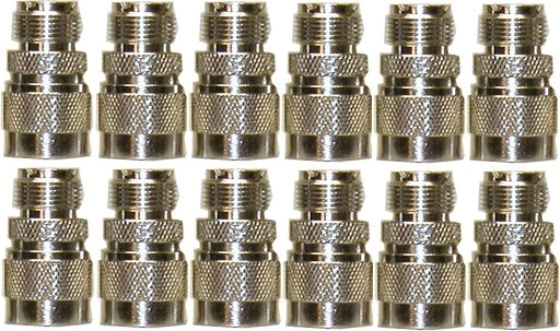 MFJ-7705P, 12-PACK N MALE TO SO-239 ADAPTOR (610-2815)