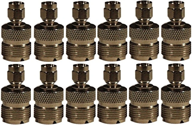 MFJ-7719P, 12-PACK, ADAPTOR, SMA MALE TO SO-239 (610-2119)