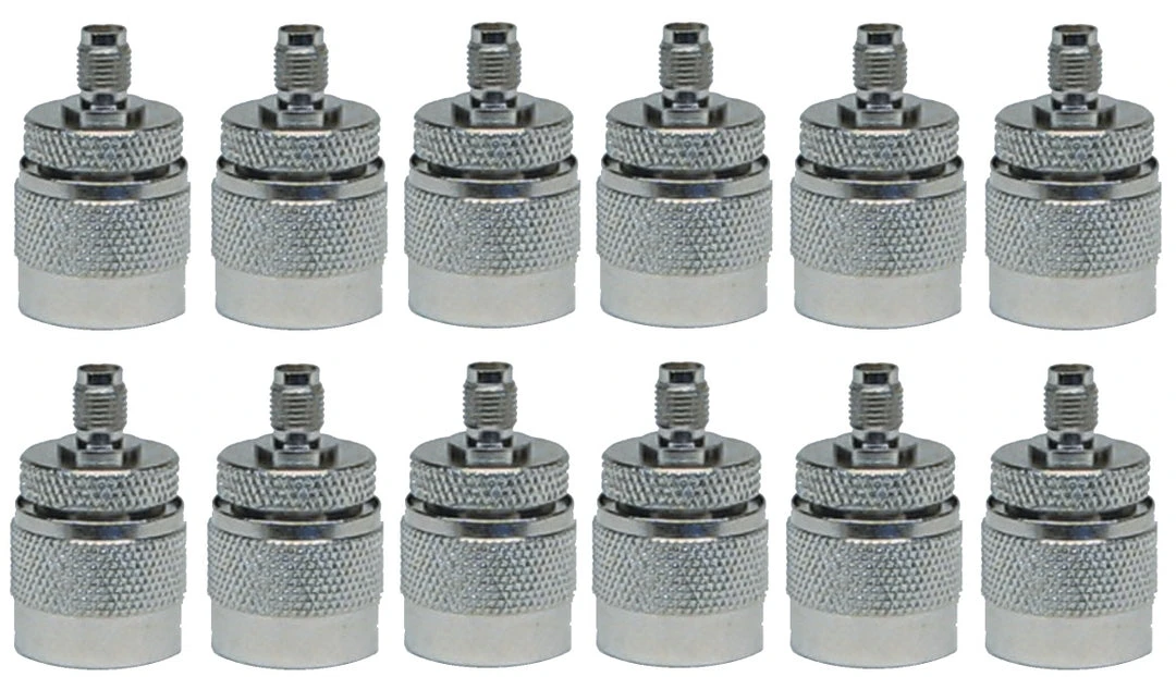 MFJ-7730P, 12-PK, ADAPTOR, N MALE TO SMA FEMALE (610-2130)