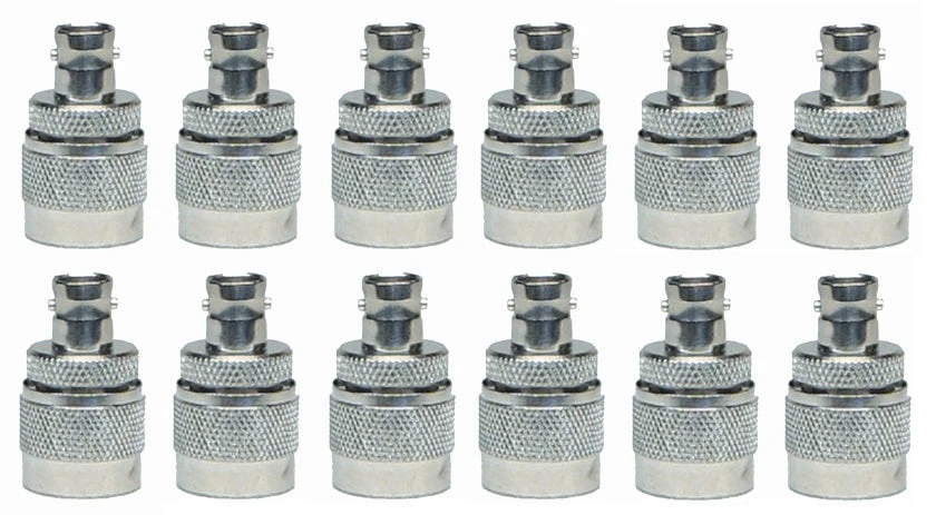 MFJ-7731P, 12-PK, ADAPTOR, N MALE TO BNC FEMALE (610-2131)