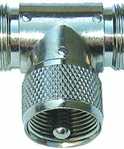 MFJ-7733, ADAPTOR, UHF T, PL TO DUAL SO-239