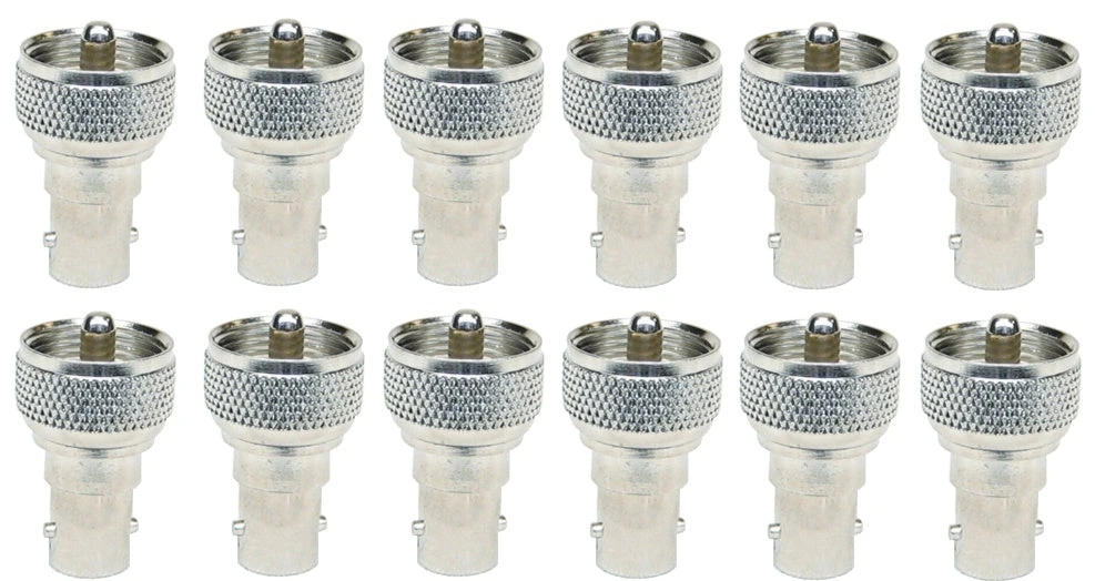 MFJ-7737P, 12-PK, ADAPTOR, PL-259 TO BNC FEMALE (610-2137)