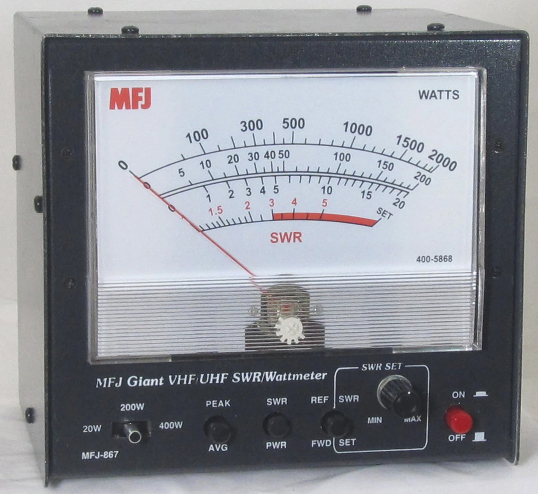 MFJ-867, GIANT 144/220/440 MHz SWR/WATTMETER, HANDLE 400W
