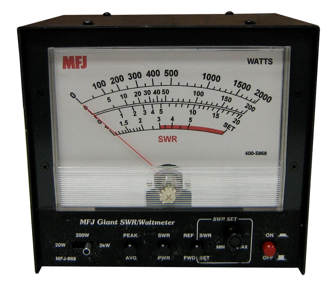 MFJ-868B, GIANT HF+6M, PEAK READING SWR/WATTMETER, 1.5kW