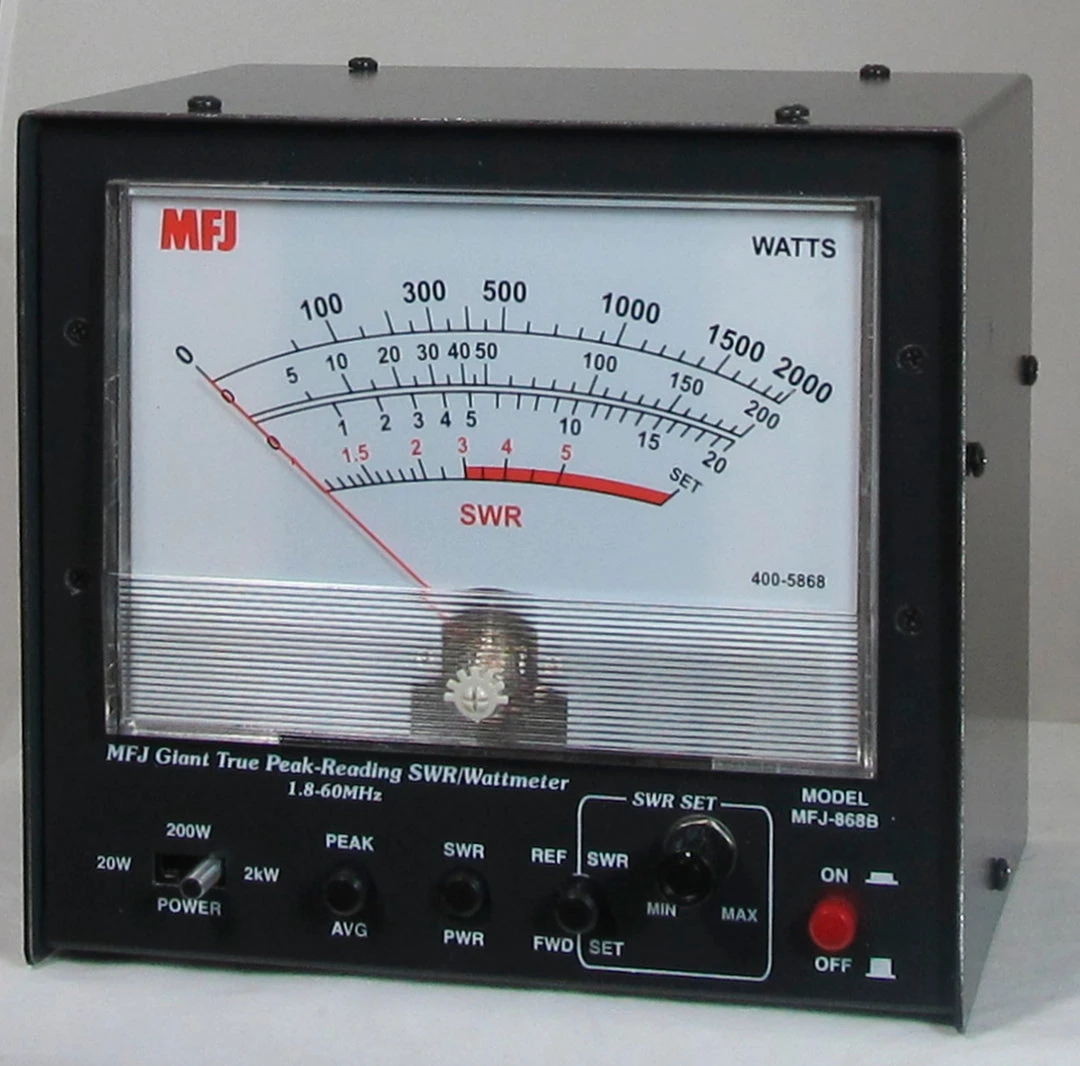 MFJ-868B, GIANT HF+6M, PEAK READING SWR/WATTMETER, 1.5kW