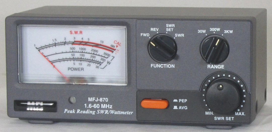 MFJ-870, WATTMETER, 1.6-60 MHz, 3kW