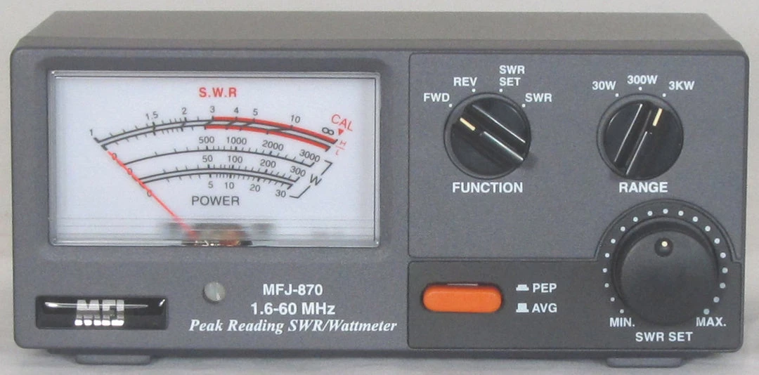 MFJ-870, WATTMETER, 1.6-60 MHz, 3kW