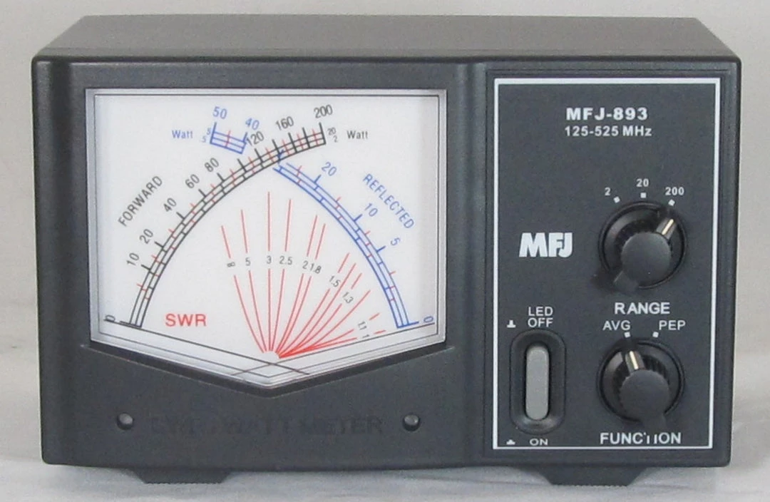 MFJ-893, GIANT X SWR/WATTMETER, 125-525 MHz, 200W