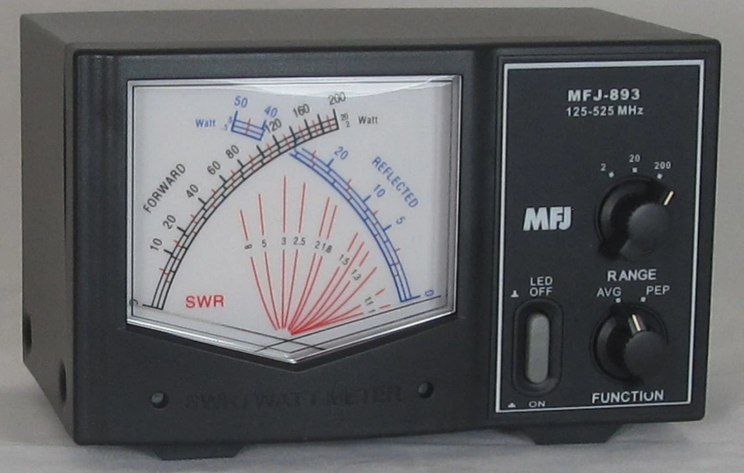 MFJ-893, GIANT X SWR/WATTMETER, 125-525 MHz, 200W