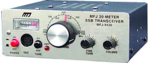 MFJ-9420X, TRANSCEIVER, SSB 20-METER WITH MICROPHONE