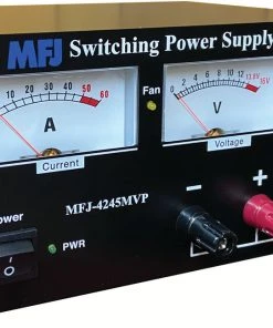 MFJ-4245MVP, SW PS, 45AMPS, 12VDC, ADJ, W/PP, LED MTR
