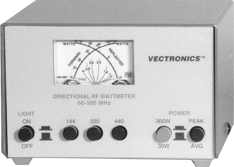 Vectronics PM-30UV, 144/220/440 MHz WATTMETER, 30/300W, SO-239